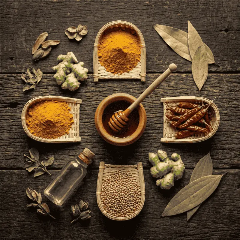 পাহাড়ি মসলা ও প্রাকৃতিক উপাদান