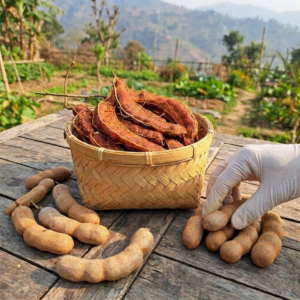 পাহাড়ি তেঁতুল বাঁশের ঝুড়িতে রাঙ্গামাটির পাহাড়ে rangaghorbd